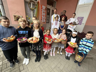 Požehnanie úrody v Cirkevnej základnej škole sv. Jána Bosca